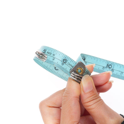 6.25"-8.25" Zuni needlepoint turquoise sterling silver cuff bracelets/bangle