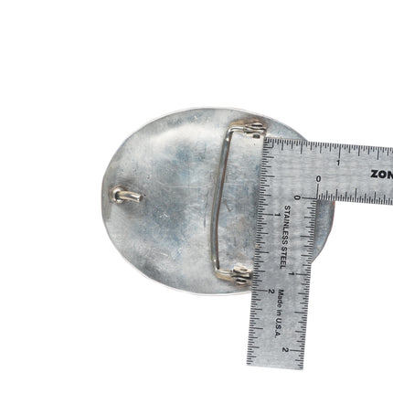 Richard Begay Navajo sterling silver eagle belt buckle with turquoise