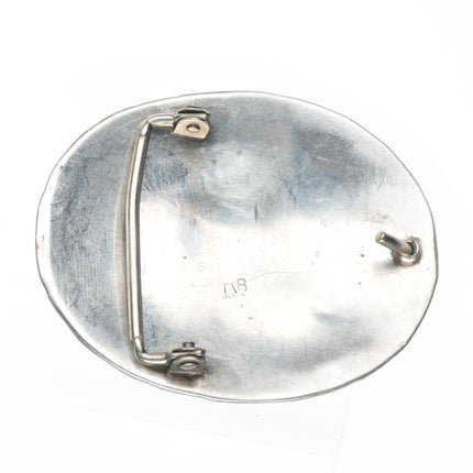 Richard Begay Navajo sterling silver eagle belt buckle with turquoise