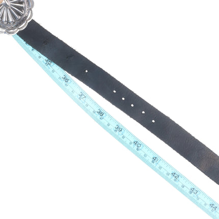 40" Vintage Navajo nicely stamped sterling silver butterfly concho belt