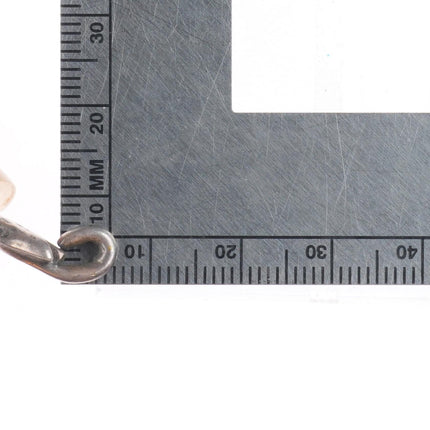 Big vintage Navajo sterling silver rippled cross with turquoise