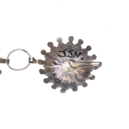 38" Abel Soseeah Zuni sterling silver, turquoise, coral, shell link concho belt