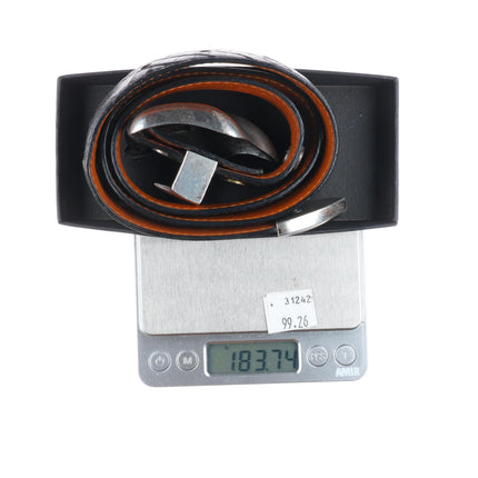 James Martin Southwestern modernist sterling silver 3/4" ranger belt buckle set