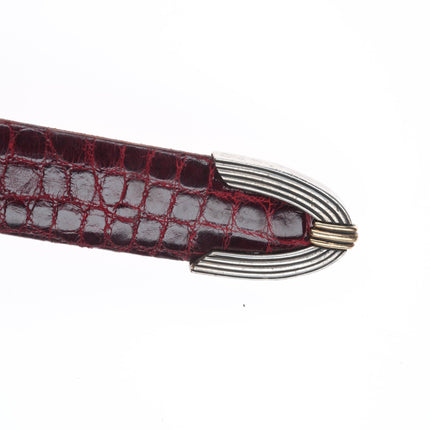 Douglas Magnus 14k gold on Sterling silver 3/4" ranger belt buckle set