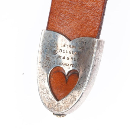 Douglas Magnus 14k gold on Sterling silver 3/4" ranger belt buckle set