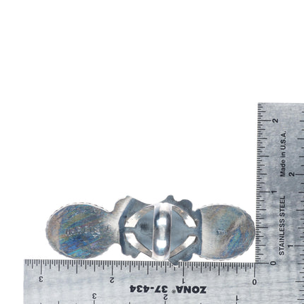 sz6 Marcus Chavez Navajo figural Bumblebee sterling silver jasper ring