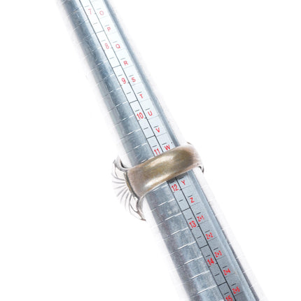 sz11.75 Heavy Navajo sterling silver vintage turquoise men's ring