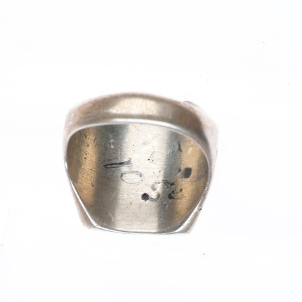 sz11.5 Vintage Native American sterling silver turquoise southwestern men's ring