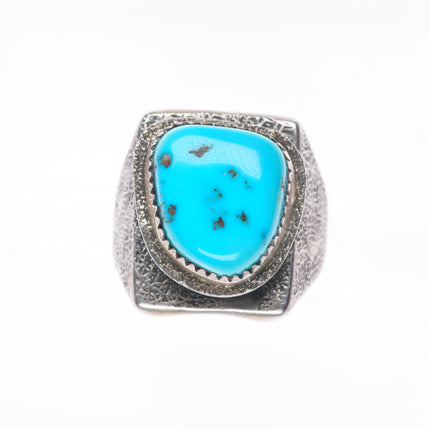 sz11.5 Vintage Native American sterling silver turquoise southwestern men's ring