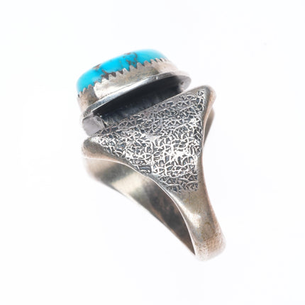 sz11.5 Vintage Native American sterling silver turquoise southwestern men's ring
