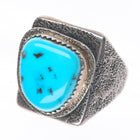 sz11.5 Vintage Native American sterling silver turquoise southwestern men's ring