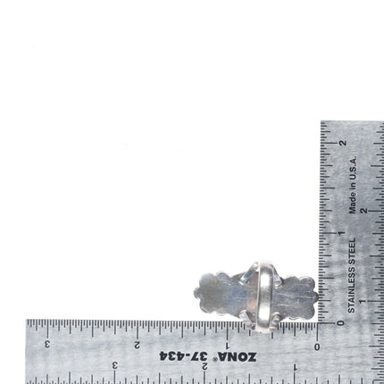 sz7.75 Vintage Navajo sterling silver blue/green mix turquoise ring