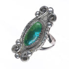 sz7.75 Vintage Navajo sterling silver blue/green mix turquoise ring