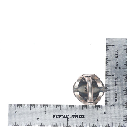 sz10.2 Lloyd Oliver Navajo code talker high grade turquoise sterling silver ring