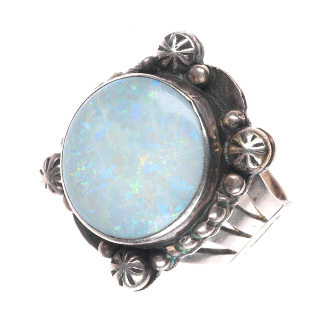 sz9 Benny Armijo (1937-2022) Navajo Opal ring in sterling silver