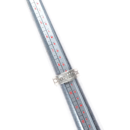 sz9 Gary G Navajo adjustable sterling silver spiny oyster cross ring