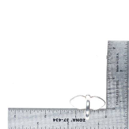 sz7 vintage Navajo sterling silver 2 stone ring with gorgeous turquoise