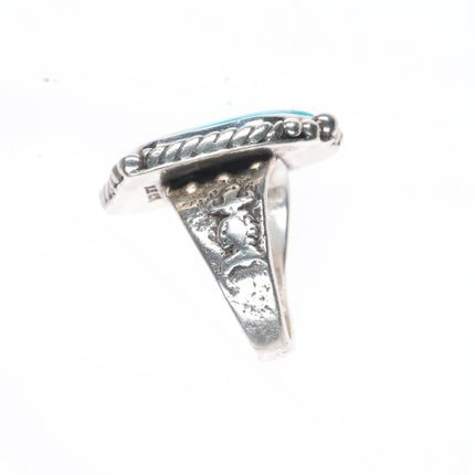 sz7.5 Durango Silver Blue Gem Turquoise sterling silver John Hartman ring