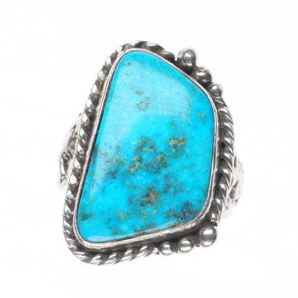 sz7.5 Durango Silver Blue Gem Turquoise sterling silver John Hartman ring