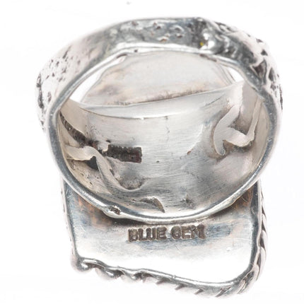 sz7.5 Durango Silver Blue Gem Turquoise sterling silver John Hartman ring