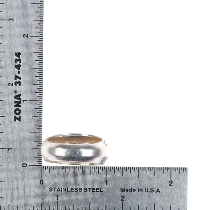 sz11.5 Melanie Kirk-Lente Isleta sterling silver, turquoise, coral inlay ring