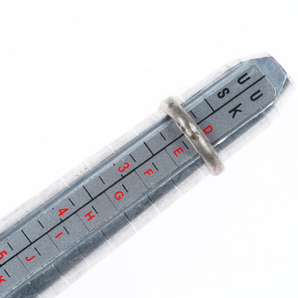 sz2 c1930's Navajo small ingot silver turquoise ring sterling