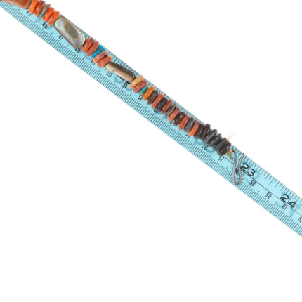 16.5" & 23" Vintage Santo Domingo Pueblo Heishi shell necklaces bird fetish