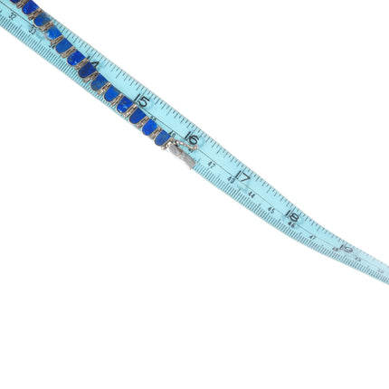 16" Vintage South/Central American 980 Silver high grade Lapis Lazuli Necklace