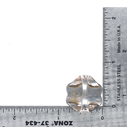 sz9.5 c1940 Vintage Navajo sterling silver Cerrillos turquoise 6 stone ring