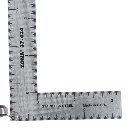 1950's Navajo high grade Bisbee turquoise enhancer pendant w/Pomegranate blossom