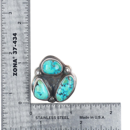 JB Southwestern/Native American Modernist sterling silver turquoise pendant
