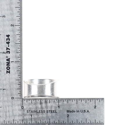 sz11.5 Norbert Peshlakai Navajo sterling silver petroglyph modernist ring