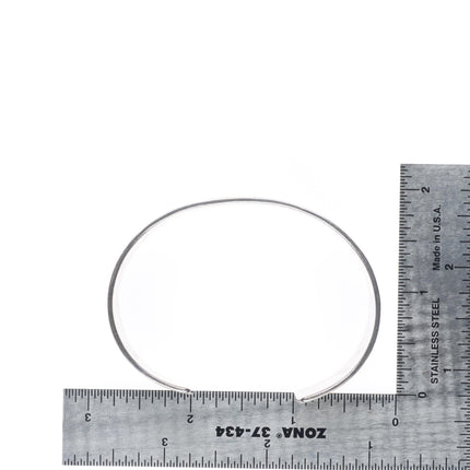 6.75" Tommy Singer Navajo sterling silver geometric rug pattern cuff bracelet