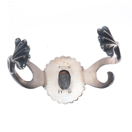 6.5" Harrison Bitsui Navajo sterling silver cast cuff bracelet with turquoise