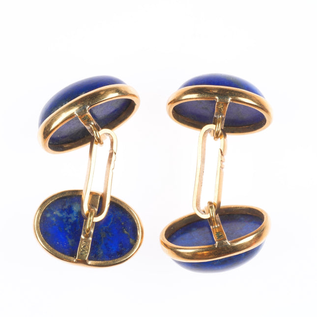 Vintage 18k gold gold high grade Lapis Lazuli cufflinks