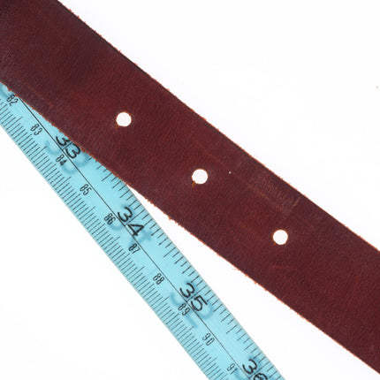 35" Albert Platero Navajo sterling silver hand stamped vintage concho belt