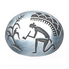 Manuel & Karen Hoyungowa Hopi vintage sterling silver pipe smoker belt buckle
