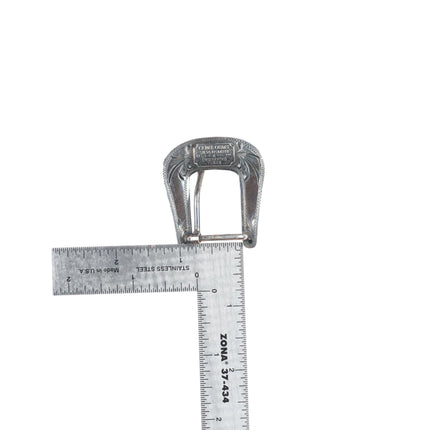 3/4" Clint Orms 14k gold on Sterling silver hand engraved ranger belt buckle set