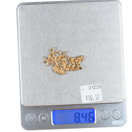 Rare Retired James Avery 14k gold Texas Bluebonnet pendant