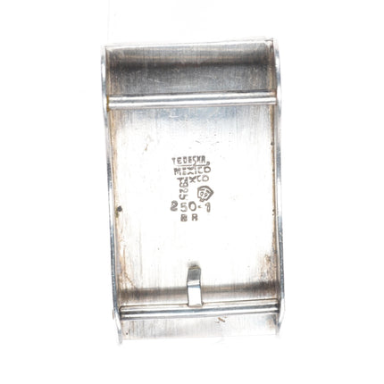 small Enrique Ledesma Taxco Modernist blue tiger's eye belt buckle #1