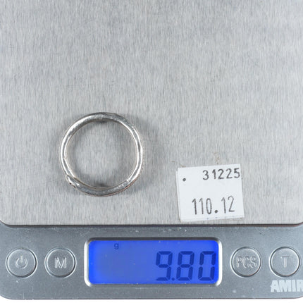 sz12 Vintage Navajo ingot silver rattlesnake ring hand chiseled scales