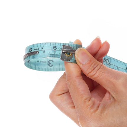 6.2" Zuni sterling silver dot-dot-dash/snake eye/square turquoise cuff bracelets