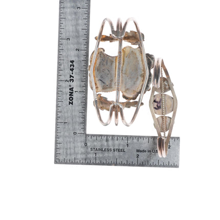 6.4" Jefferson James/other Navajo sterling silver turquoise cuff bracelet lot