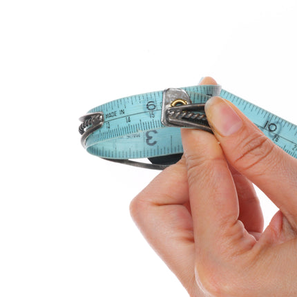 6.1" Vintage Navajo/Mexican sterling silver turquoise cuff bracelet lot