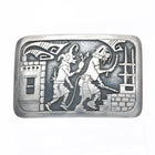 vintage Edison Wadsworth Hopi Overlay dancers belt buckle sterling silver