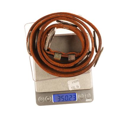 50's-60's Sterling ranger belt buckle set w/6 90% silver US Dollar coin conchos