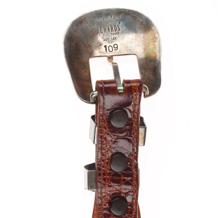 1" 14k/Sterling silver Texas Longhorn Edward Baird/Reward ranger belt buckle set