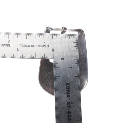 Delbert Saunders Navajo Sterling silver intricately stamped 3/4" ranger belt buckle set