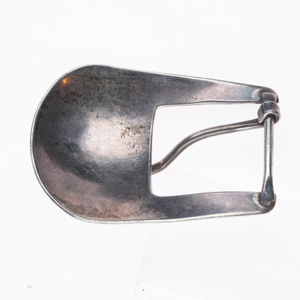 Delbert Saunders Navajo Sterling silver intricately stamped 3/4" ranger belt buckle set