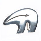 Vintage Navajo sterling silver heartline bear belt buckle 1.5